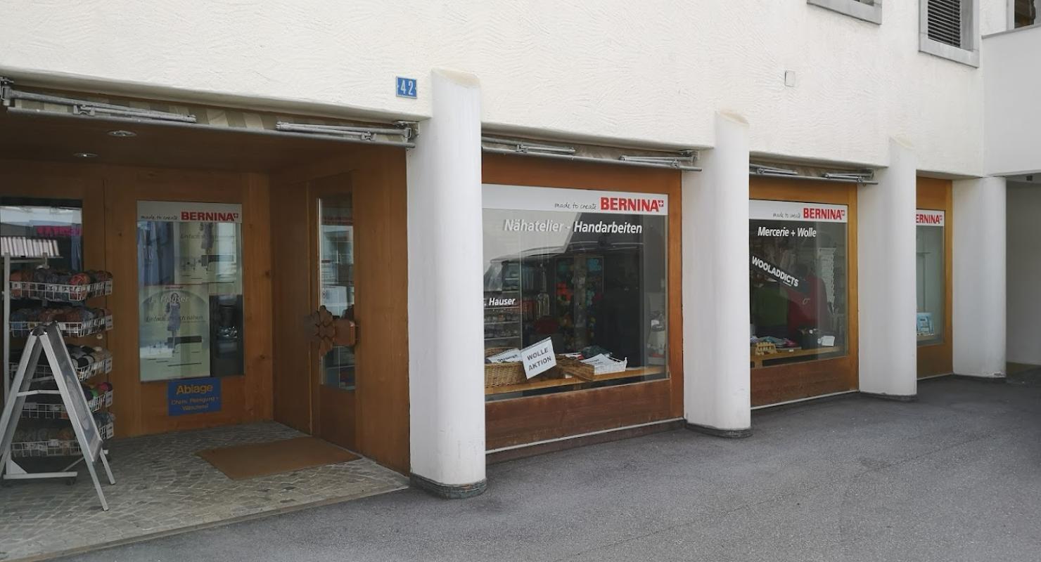 E. Hauser, Näh- Center, Wolle, Thusis - Upcycling-Mode in Graubünden