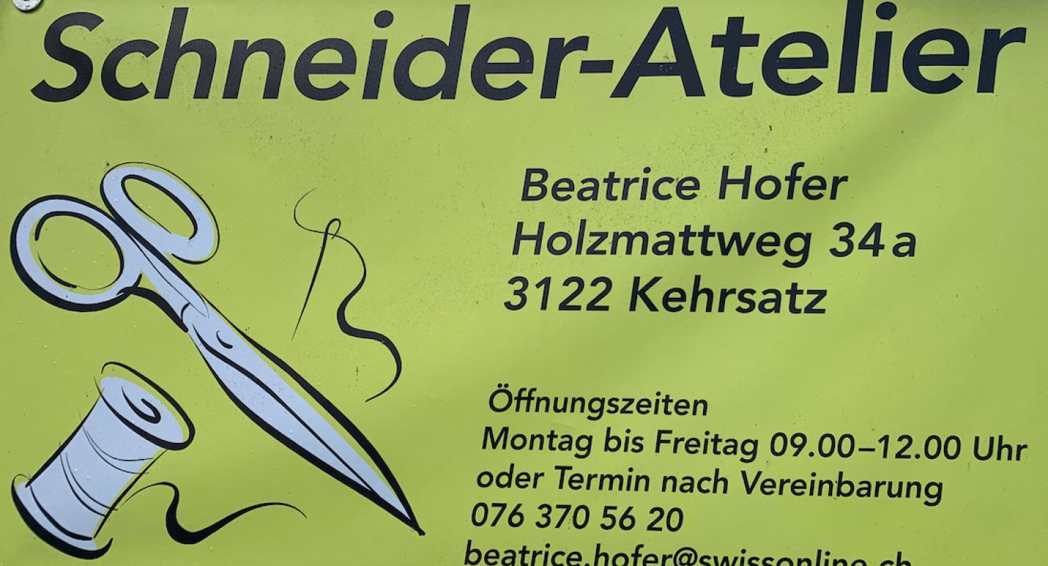 Schneider-Atelier Beatrice Hofer - Mode upcyclée in Berne